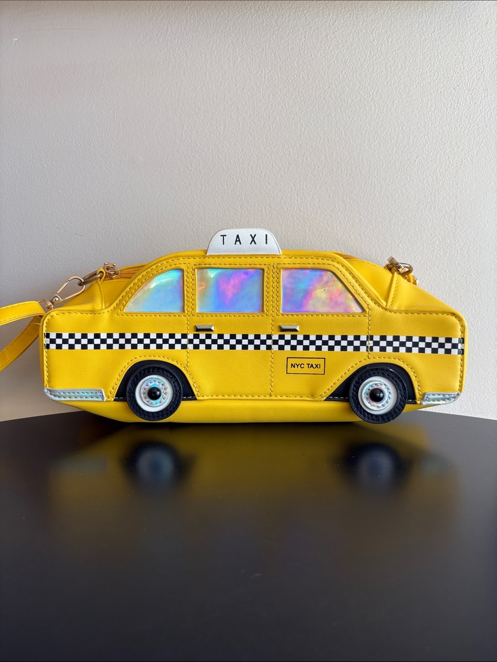 NYC Taxi Car Purse Yellow Novelty Crossbody Bag Kitsch Y2K